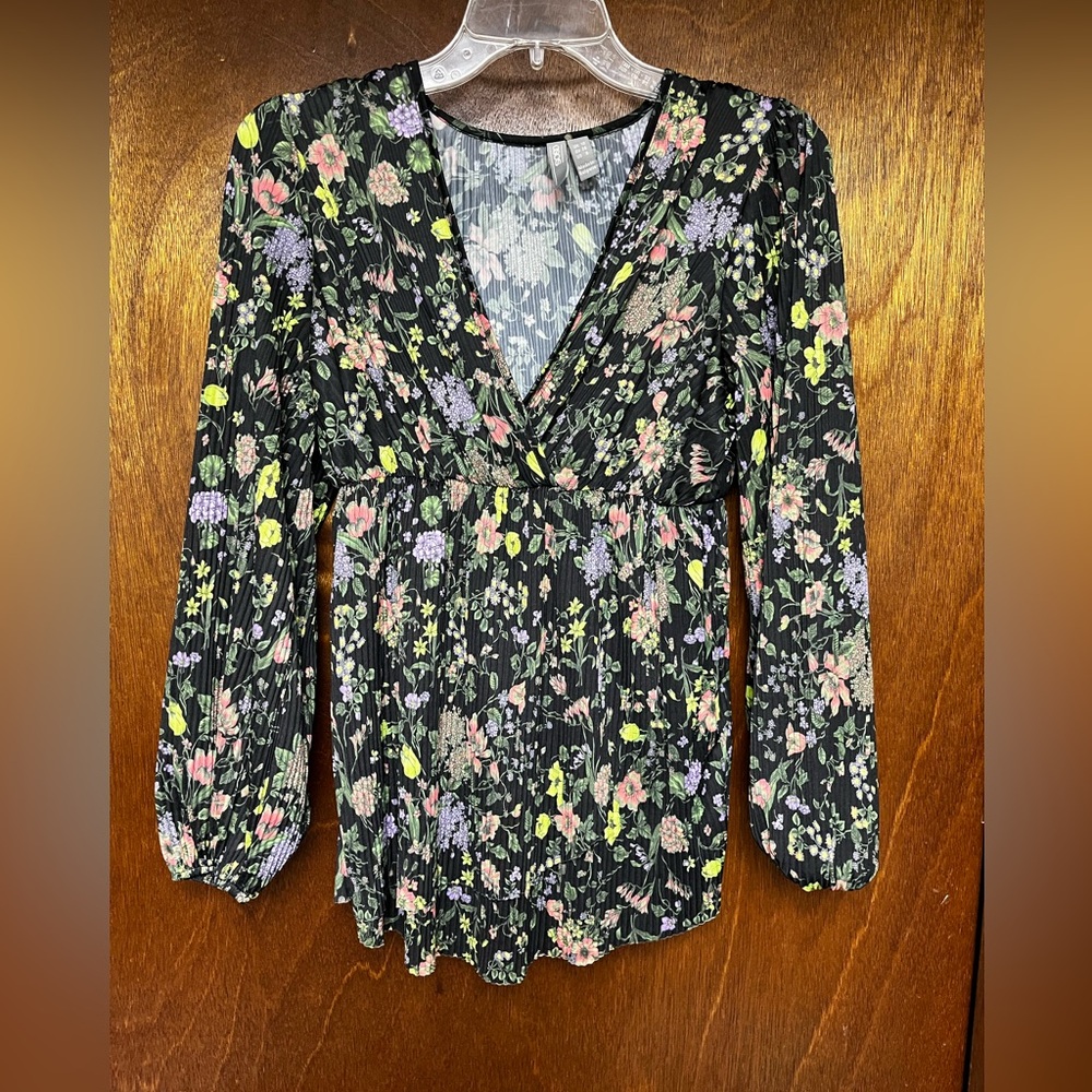 ASOS Maternity Floral V-Neck Long Sleeve Top
